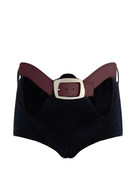 Jean Paul Gaultier belted shorts - Blue - zdjęcie produktu nr 1