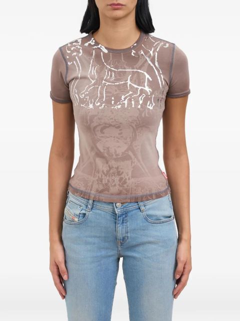 Diesel print T-shirt - Brown - zdjęcie produktu nr 1