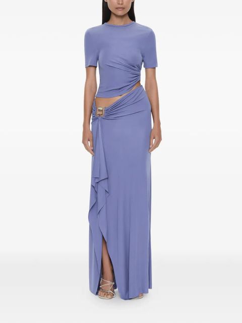 Christopher Esber buckle cascade maxi skirt - Purple - zdjęcie produktu nr 1