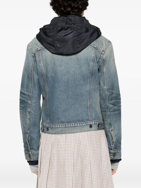 Miu Miu hooded denim jacket - Blue