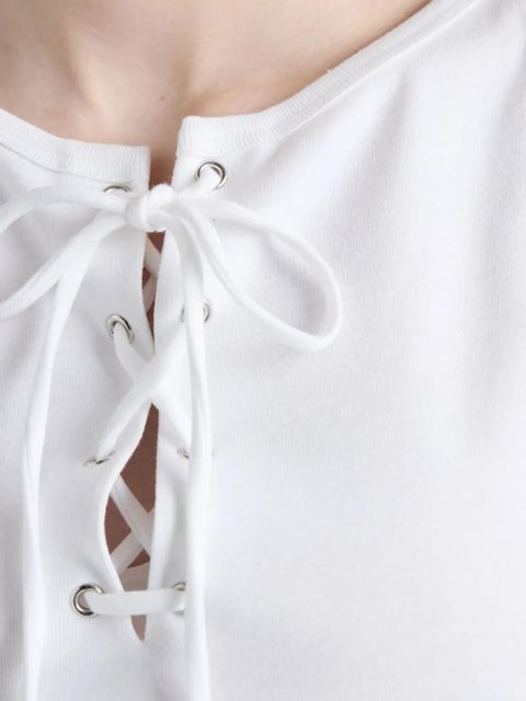 Prada lace-up tank top - White