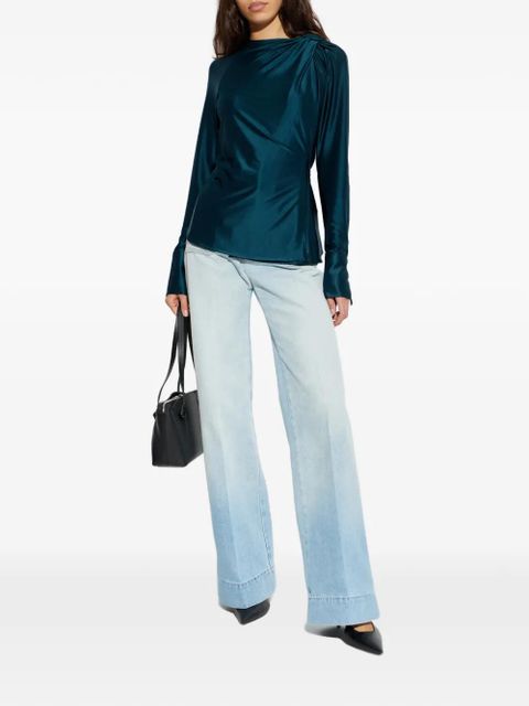 Victoria Beckham open-back long-sleeve blouse - Blue - zdjęcie produktu nr 2
