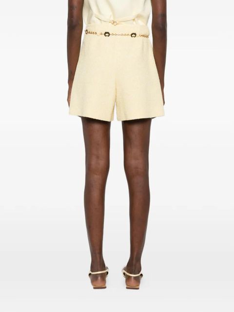 Maje chain-detail mini shorts - Yellow