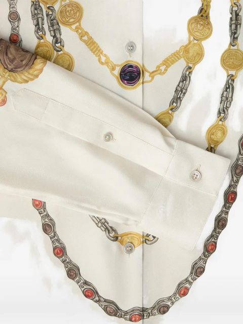 Versace printed silk twill shirt - Neutrals - zdjęcie produktu nr 2