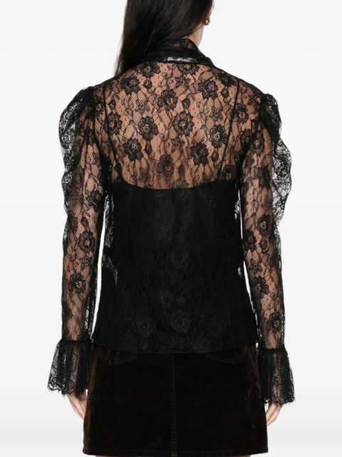 Chloé floral-lace blouse - Black