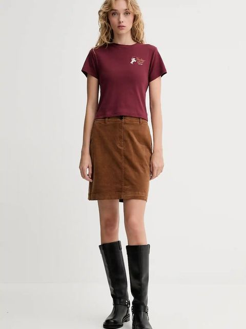 Levi's t-shirt bawełniany damski kolor bordowy A8798