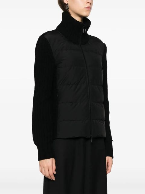 Moncler padded-panel cardigan - Black