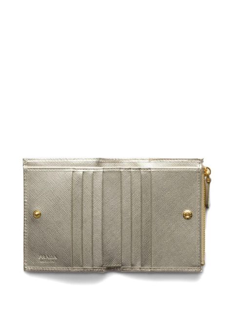 Prada small leather wallet - Gold