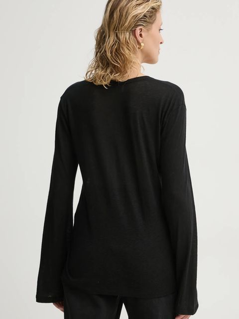 By Malene Birger longsleeve z domieszką lnu AMALOU
