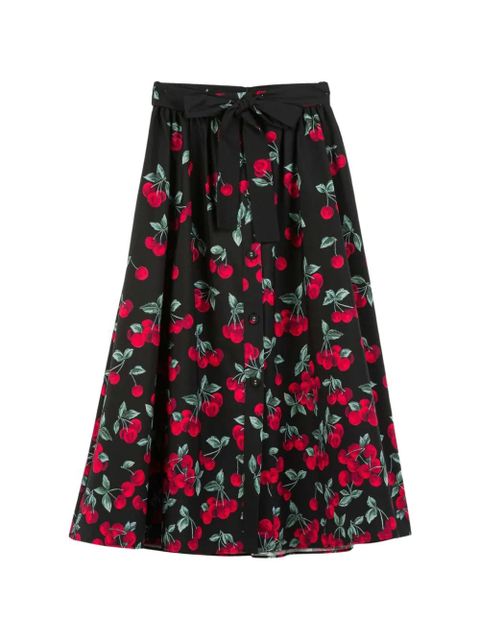 TWINSET cherry-print skirt - Black - zdjęcie produktu nr 1