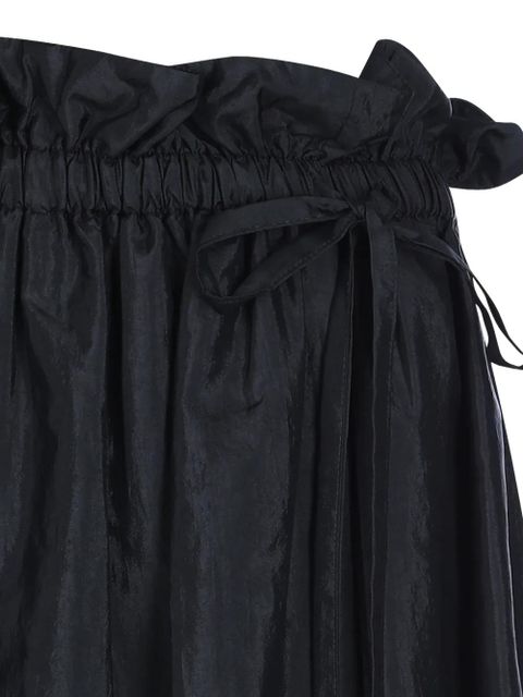 Jil Sander ruffled drawstring midi skirt - Black