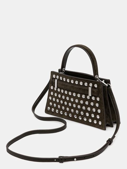 Tory Burch torebka zamszowa Lee Radziwill kolor zielony 175017-301