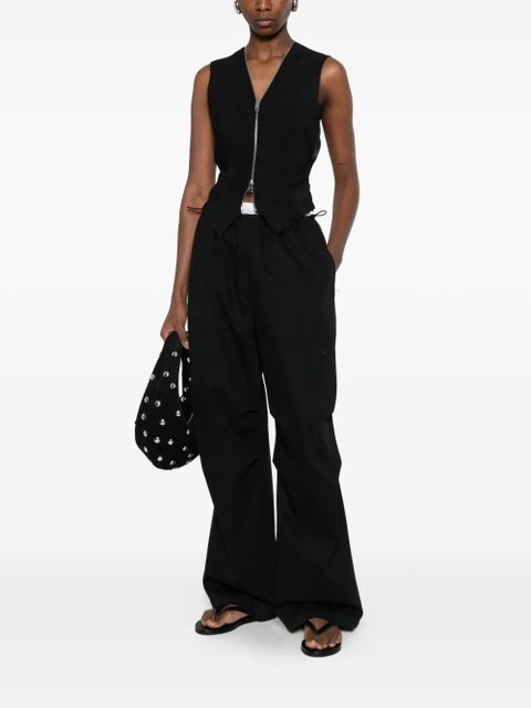 Alexander Wang logo-elastic pants - Black