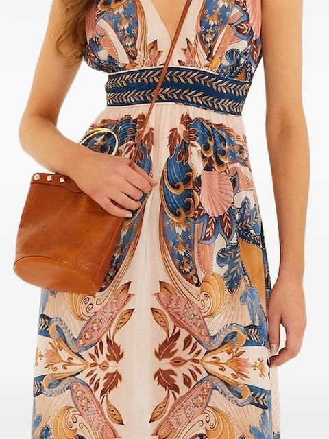 FARM Rio printed V-neck midi dress - Neutrals - zdjęcie produktu nr 2