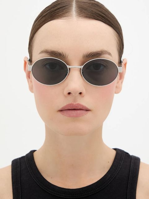 Saint Laurent okulary przeciwsłoneczne damskie kolor srebrny SL 692