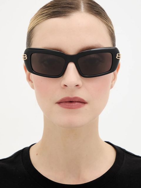 Balenciaga okulary przeciwsłoneczne damskie kolor czarny BB0432S