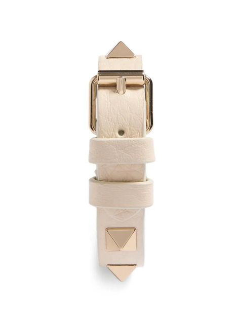 Valentino Garavani Rockstud leather bracelet - Neutrals