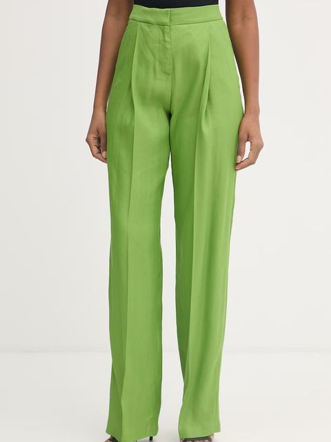 Elisabetta Franchi spodnie garniturowe damskie lniane - zdjęcie produktu nr 1