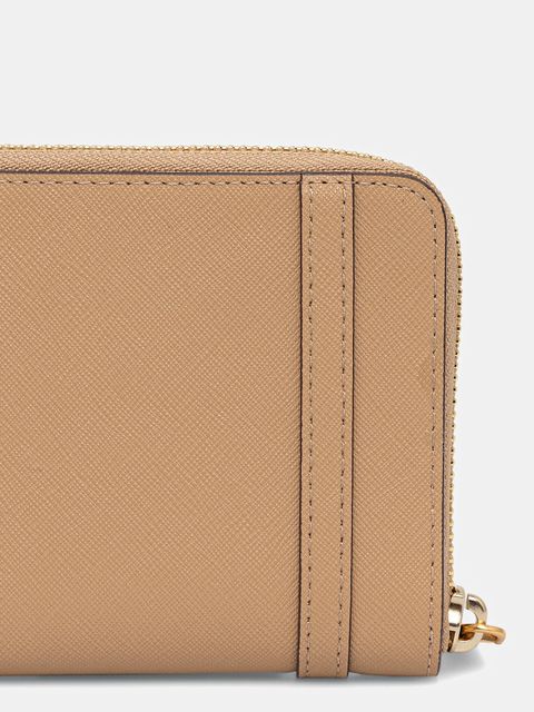 Dkny portfel skórzany damski kolor beżowy R521KM25 - zdjęcie produktu nr 2