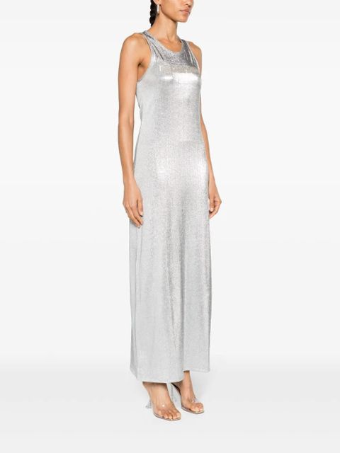 Rabanne metallic-finish sleeveless dress - Silver