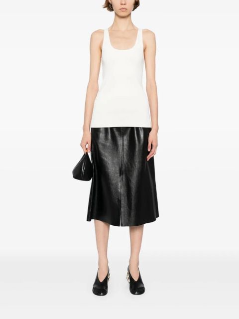 TOTEME compact-knit tank top - White - zdjęcie produktu nr 2