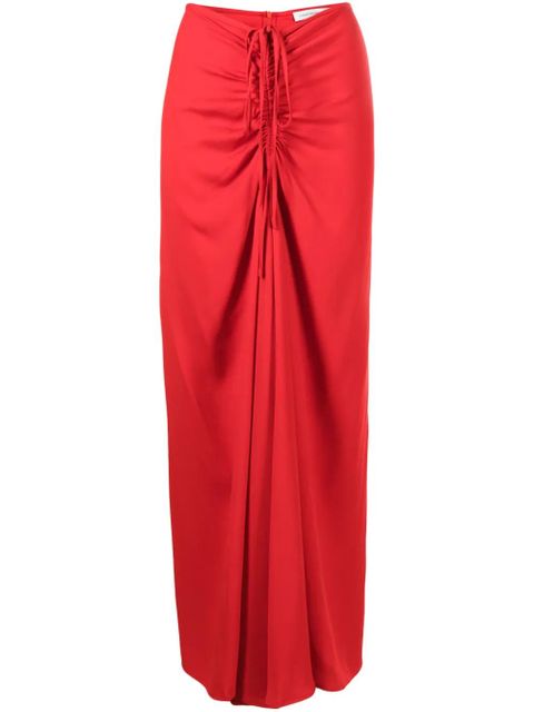 Christopher Esber high-waist draped skirt - Red - zdjęcie produktu nr 1