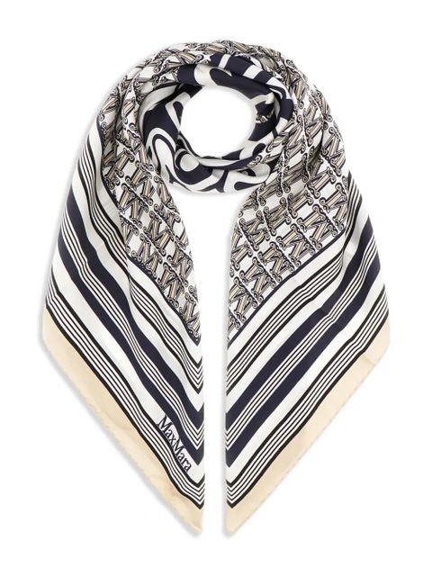 Max Mara printed silk foulard - Blue - zdjęcie produktu nr 1