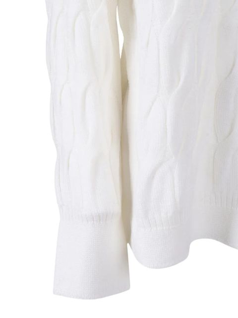 Max Mara cable knit quid sweater - White - zdjęcie produktu nr 2