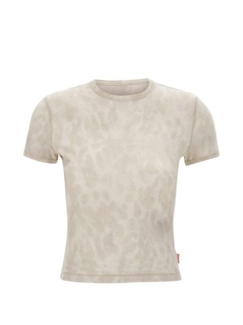 Diesel faux-fur effect cropped T-shirt - Neutrals - zdjęcie produktu nr 1