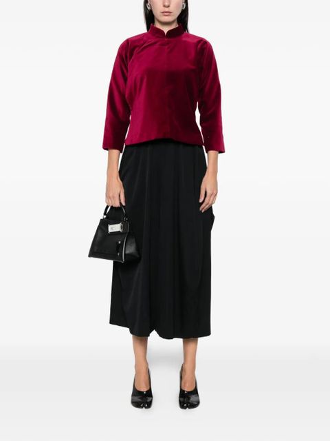 Comme Des Garçons stand collar blouse - Red - zdjęcie produktu nr 2