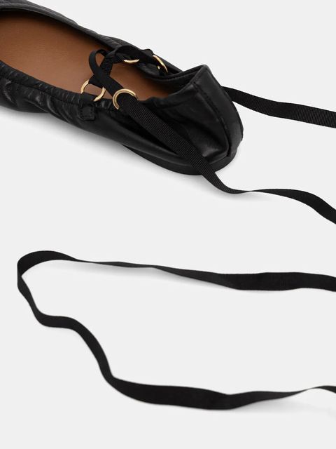 Jonak baleriny skórzane DESIREUSE CUIR kolor czarny 3800271