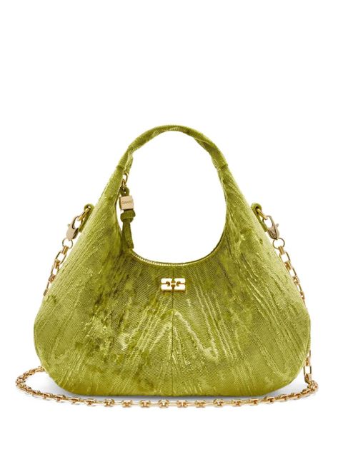 GANNI logo-plaque shoulder bag - Green - zdjęcie produktu nr 1