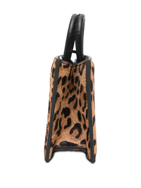 MC2 Saint Barth mini Shop leopard-print tote bag - Black