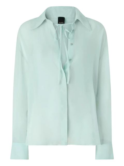 PINKO tie-neck shirt - Green - zdjęcie produktu nr 1