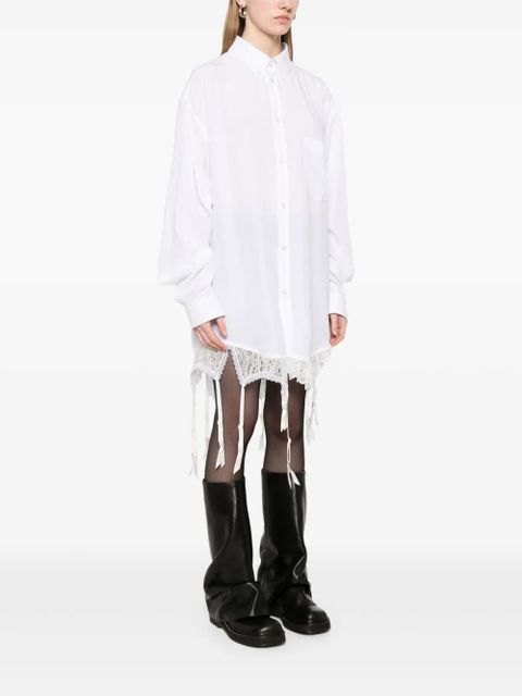 Balenciaga lace-trim shirt - White