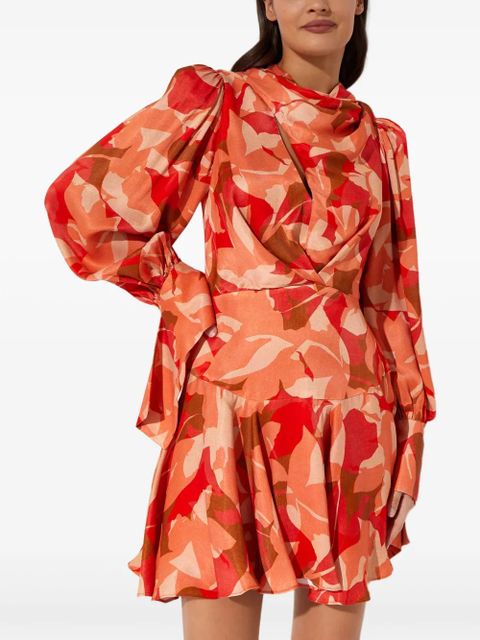 Acler Dunleer pattern mini dress - Orange - zdjęcie produktu nr 1