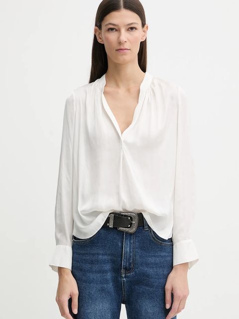 ZADIG&VOLTAIRE bluzka damska kolor beżowy gładka WWSH00033 - zdjęcie produktu nr 1