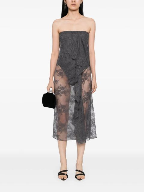 Christopher Esber floating lace dress - Grey - zdjęcie produktu nr 2
