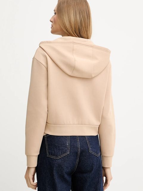 Armani Exchange bluza damska kolor beżowy z kapturem gładka XW000822 AF10818 - zdjęcie produktu nr 2