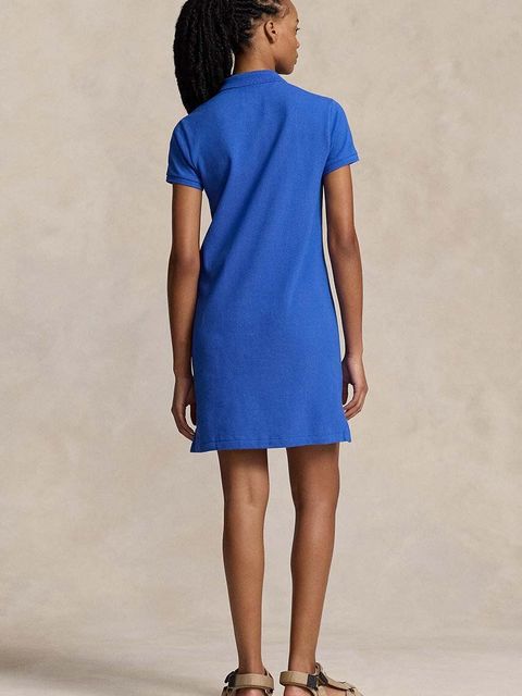 Polo Ralph Lauren sukienka bawełniana kolor niebieski mini prosta