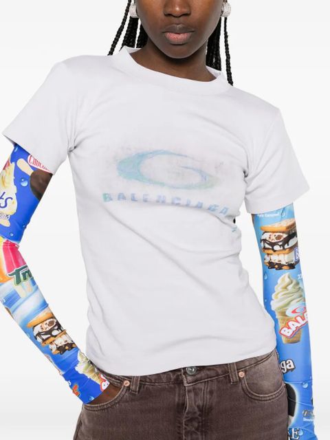 Balenciaga logo-detail long-sleeve top - Grey