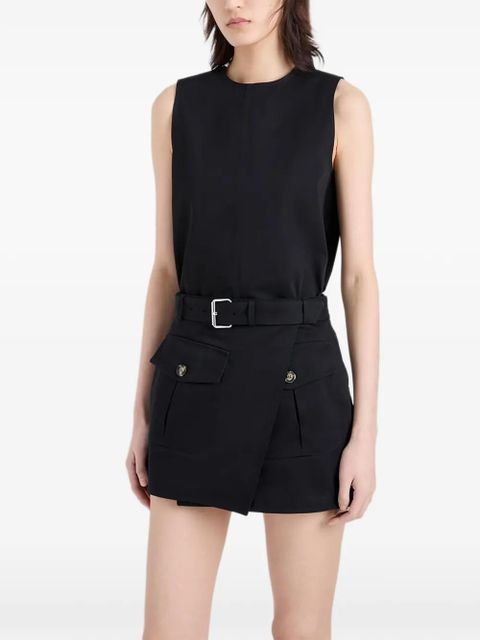 Proenza Schouler Bruni belted wrap skorts - Black