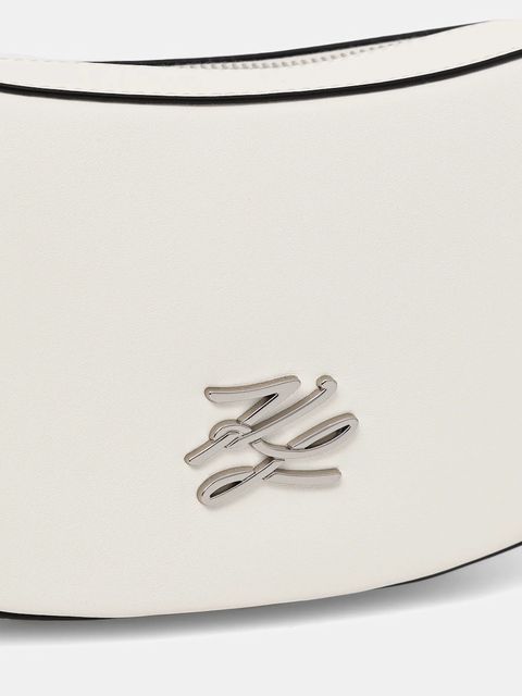 Karl Lagerfeld torebka skórzana K/AUTOGRAPH kolor biały B1W30236