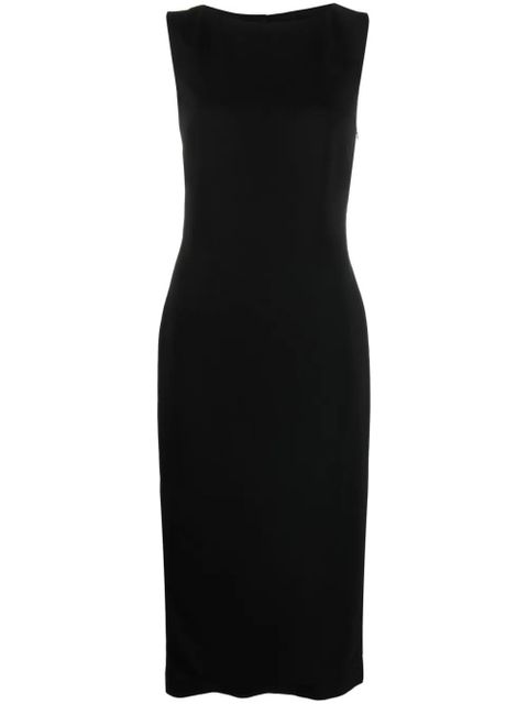 St. Agni boat-neck sleeveless lyocell dress - Black - zdjęcie produktu nr 1