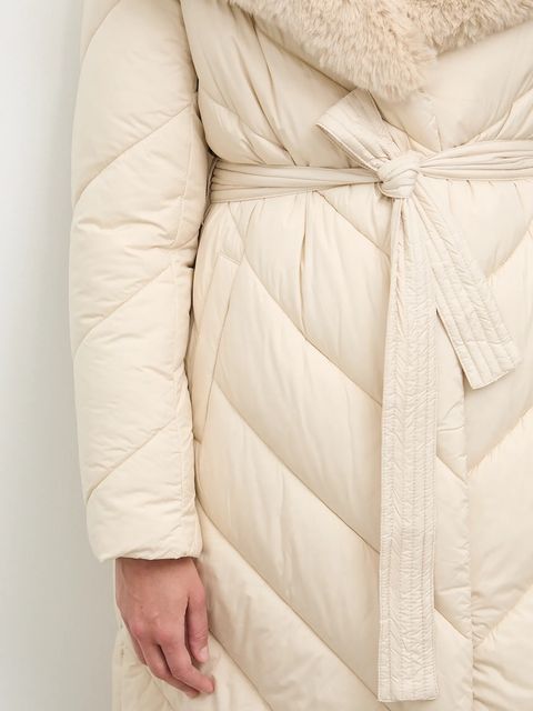 Answear.LAB kurtka kolor beżowy zimowa