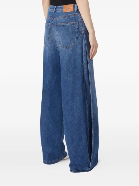 Sportmax side-split wide-leg jeans - Blue