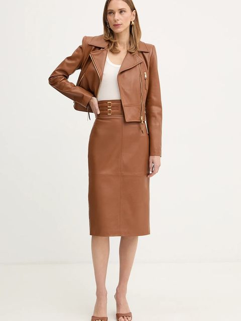 Elisabetta Franchi spódnica skórzana - zdjęcie produktu nr 2