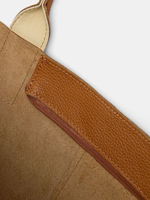 Answear.LAB torebka skórzana kolor brązowy