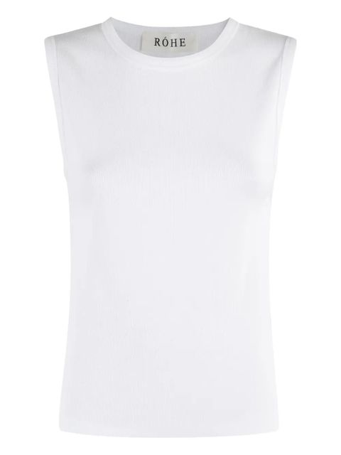 Róhe Dense ribbed round-neck top - White - zdjęcie produktu nr 1
