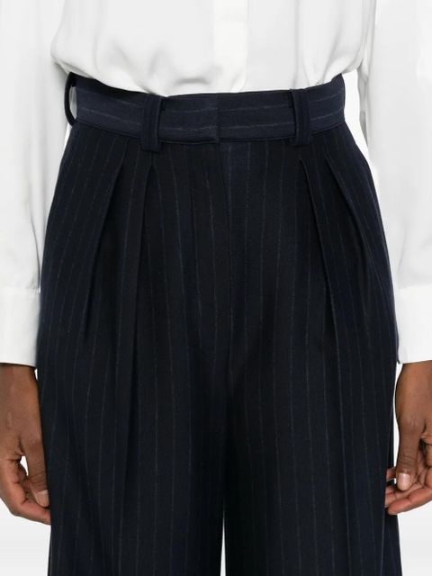 Max Mara pinstripe-pattern pleated trousers - Blue